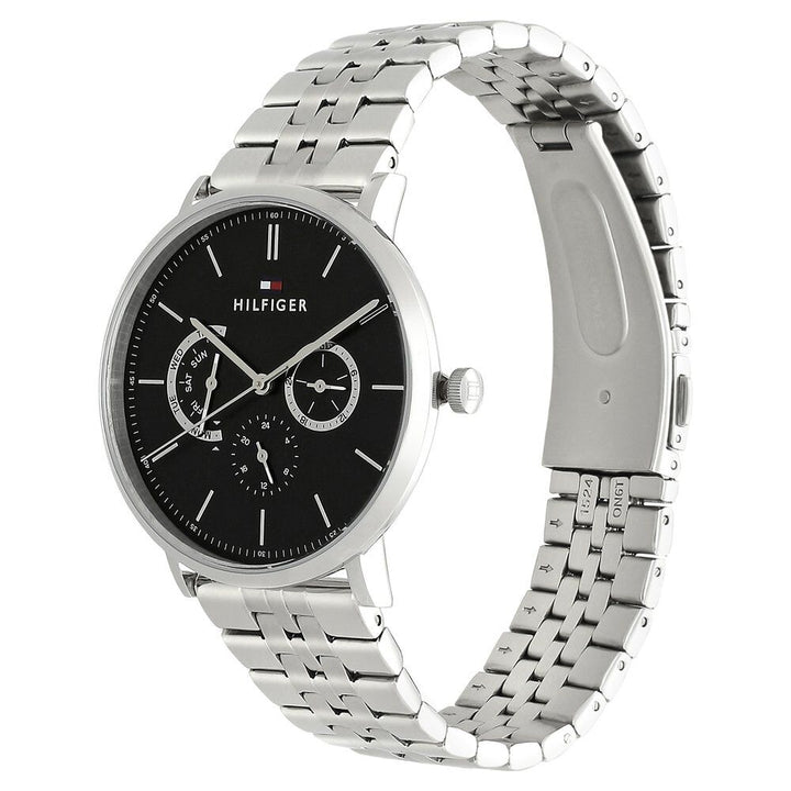 Tommy Hilfiger Quartz Analog Black Dial Stainless Steel Strap Watch for Men-NCTH1710373W