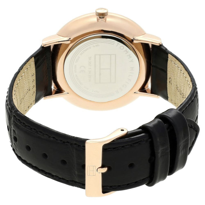 Tommy Hilfiger Quartz Analog Grey Dial Leather Strap Watch for Men-NCTH1710377W