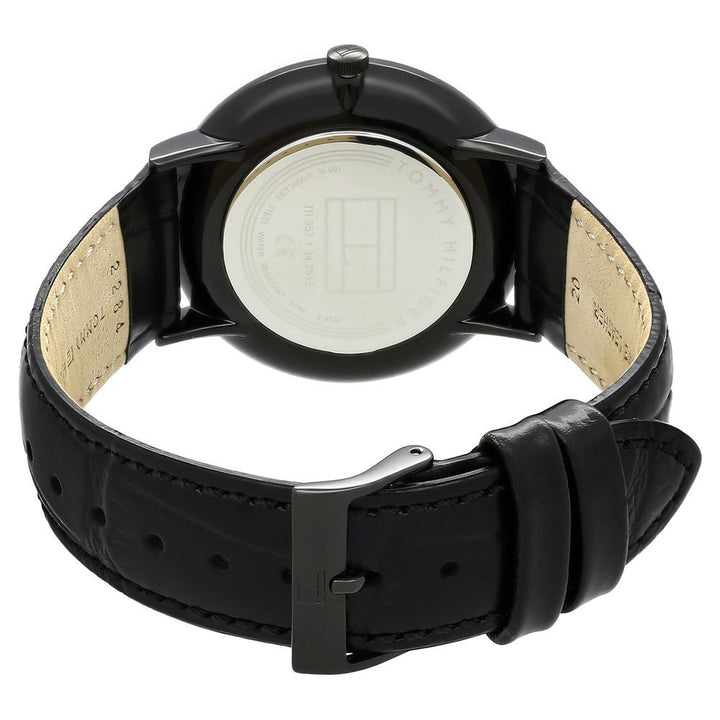 Tommy Hilfiger Quartz Analog Black Dial Leather Strap Watch for Men-NCTH1710378W