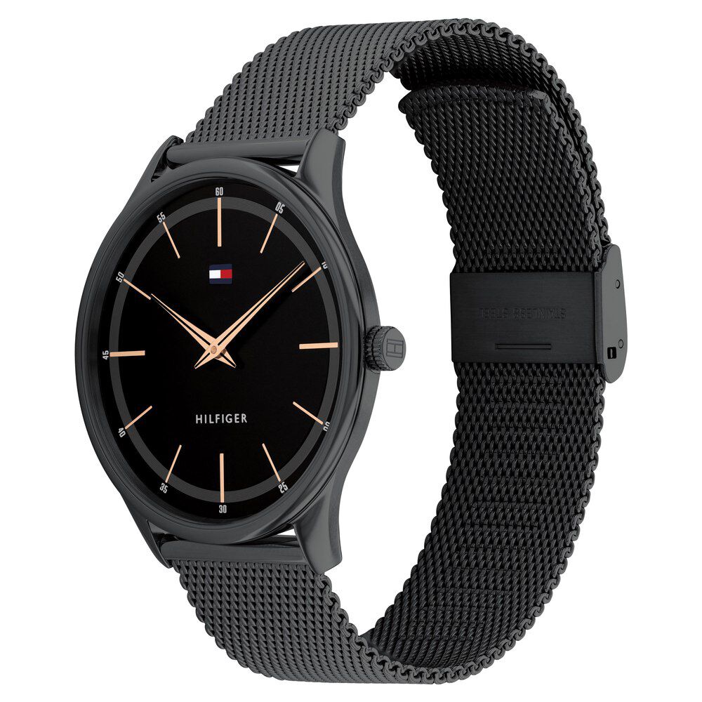 Tommy Hilfiger Men Black Dial Analog Watch