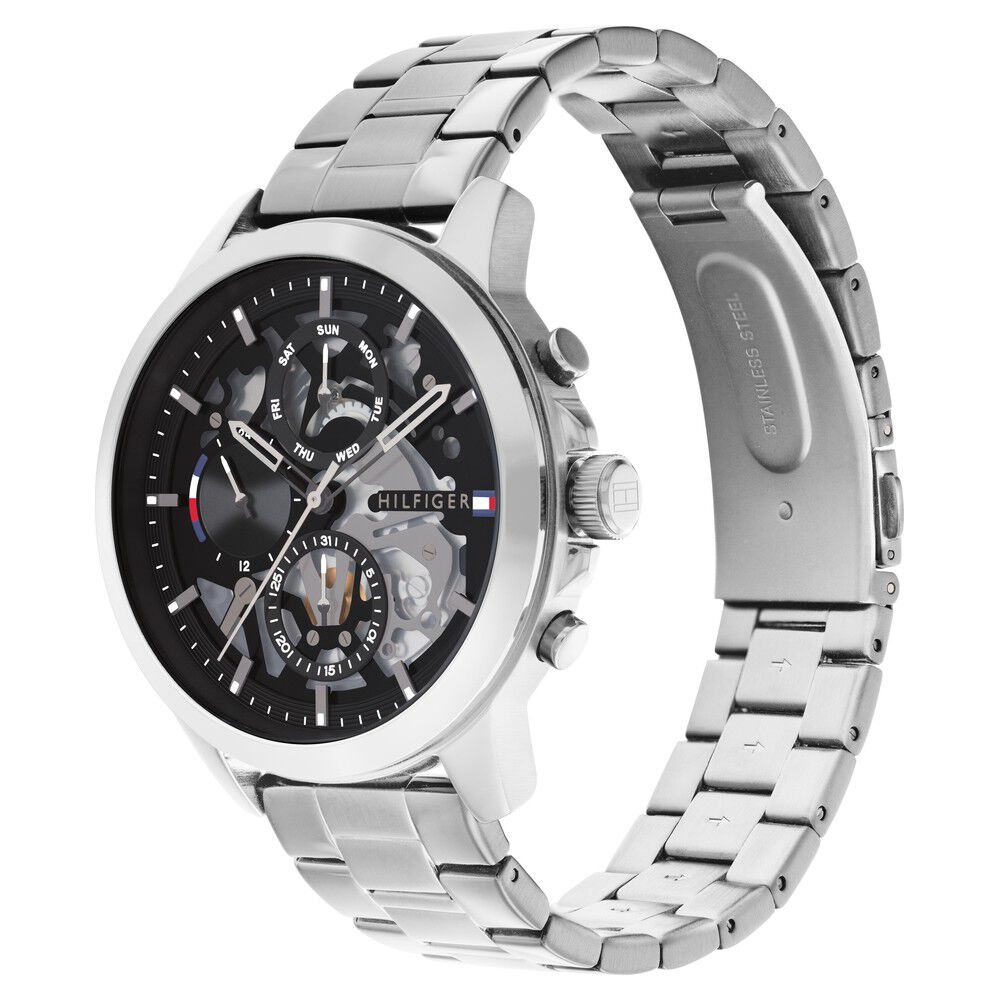Tommy Hilfiger Men Black Dial Quartz Multifunction Watch