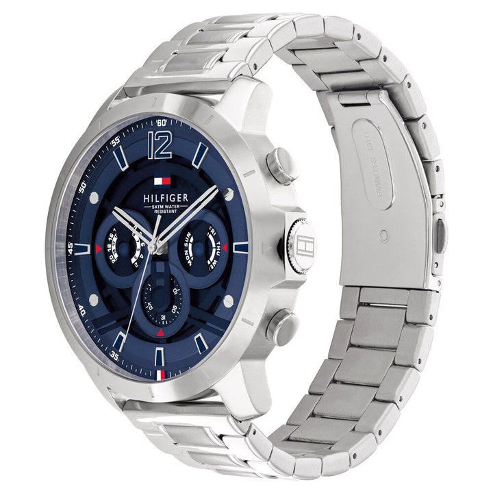 Tommy Hilfiger Quartz Multifunction Blue Dial Stainless Steel Strap Watch for Men-NTTH1710492