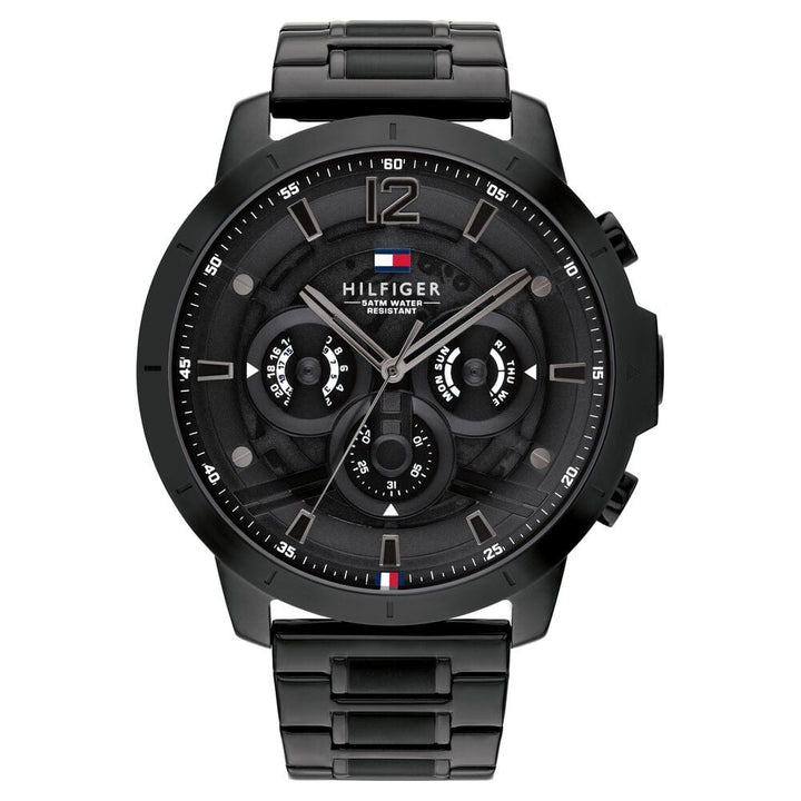 Tommy Hilfiger Multifunction Black Dial Stainless Steel Strap Watch for Men-NTTH1710494
