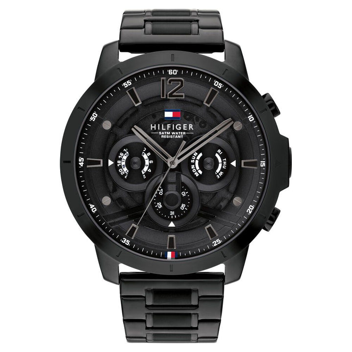 Tommy Hilfiger Quartz Multifunction Black Dial Stainless Steel Strap Watch for Men NETH1710494