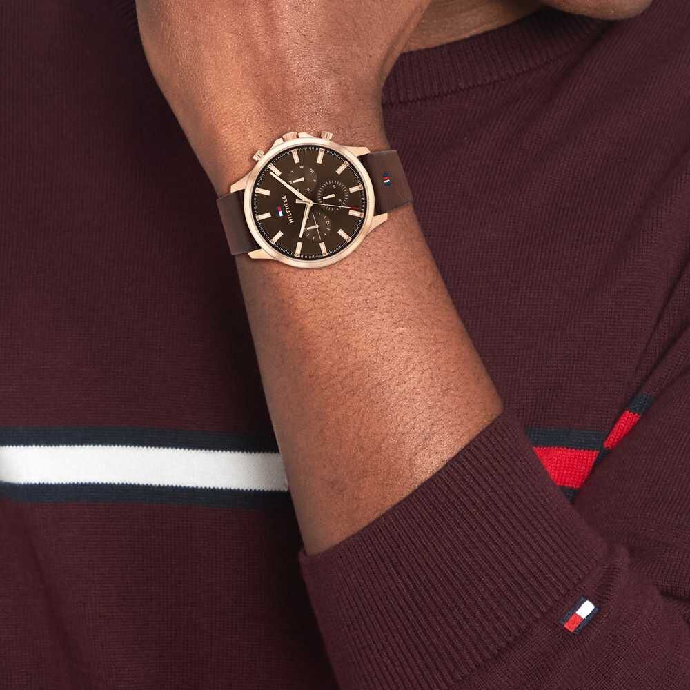 Tommy Hilfiger Brown Dial Quartz Analog Watch For Men
