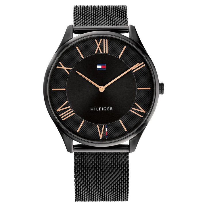 Tommy Hilfiger Black Dial Black Stainless Steel Strap Watch for Men TH1710513