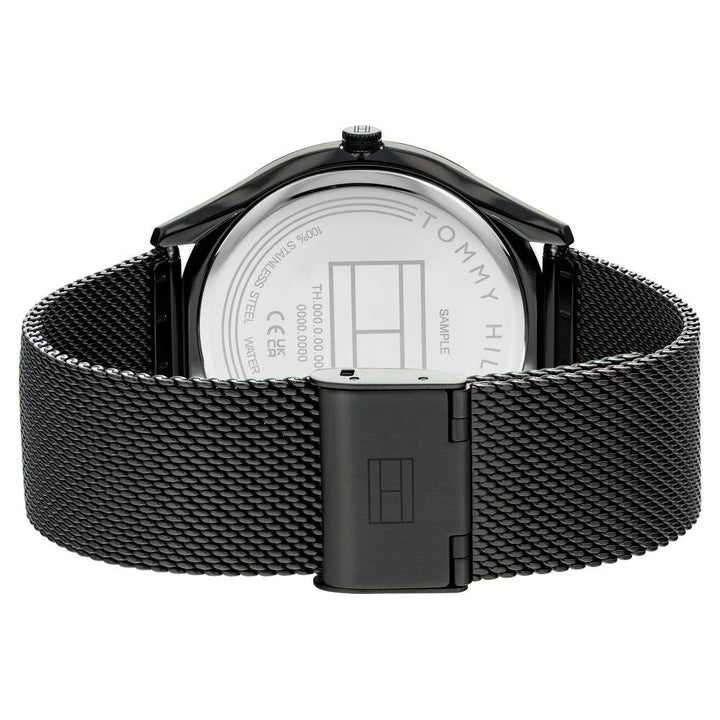 Tommy Hilfiger Black Dial Black Stainless Steel Strap Watch For Men