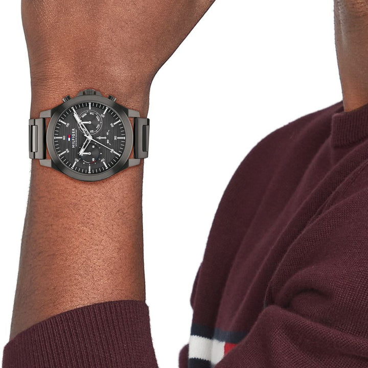 Tommy Hilfiger Grey Dial Stainless Steel Strap Watch For Men