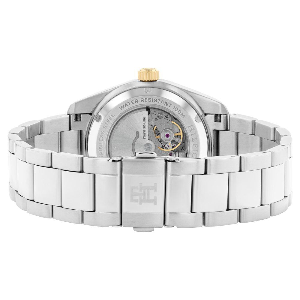 Tommy Hilfiger Automatic White Dial Silver Color Stainless Steel Strap Watch For Men TH1710551