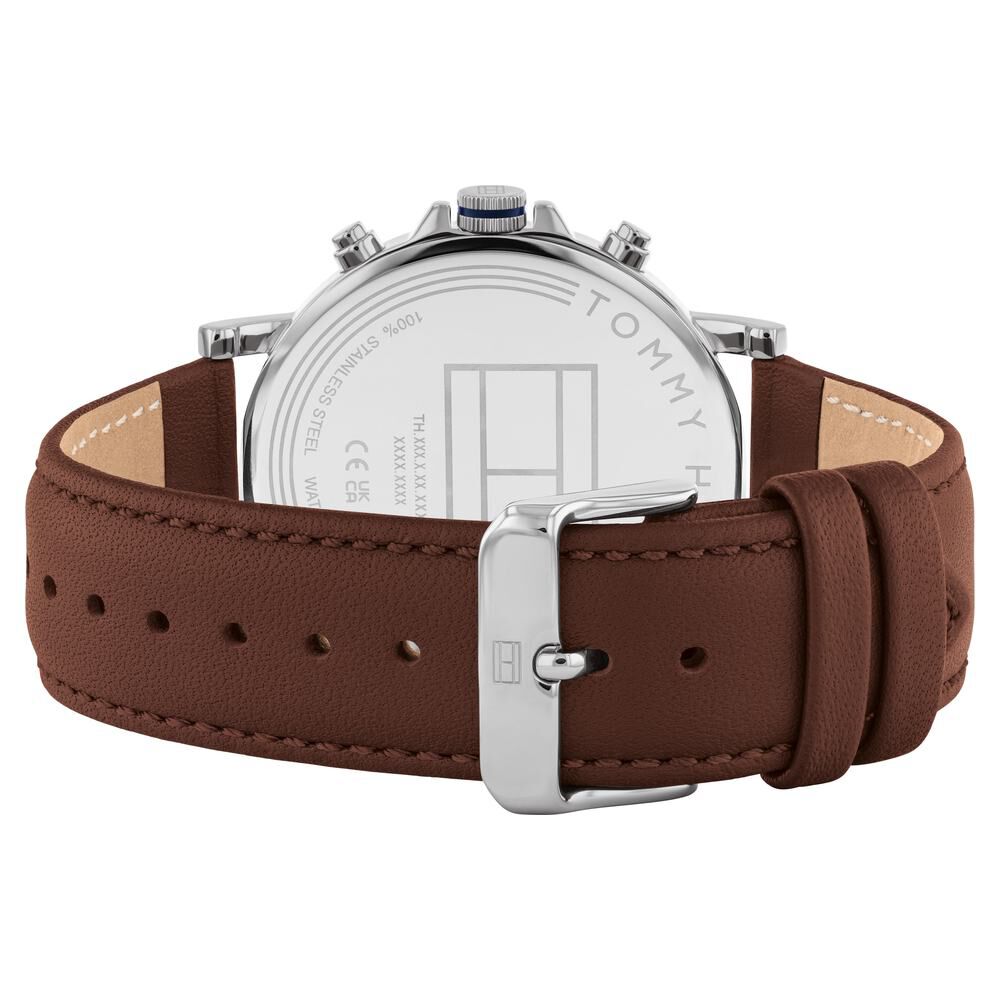 Tommy Hilfiger Quartz Multifunction Blue Leather Strap for Men TH1710585