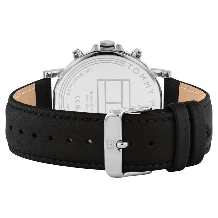 Tommy Hilfiger Quartz Multifunction Grey Leather Strap For Men