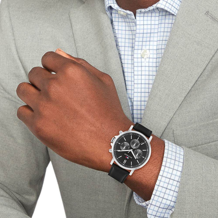 Tommy Hilfiger Quartz Multifunction Grey Leather Strap for Men TH1710586