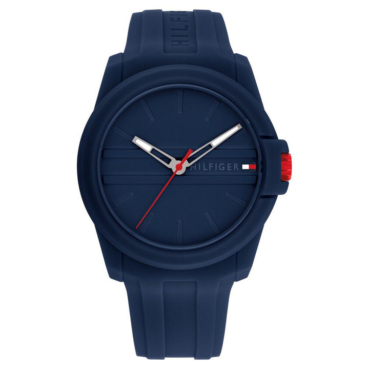 Tommy Hilfiger Quartz Analog Blue Silicone Strap for Men-NTTH1710595W