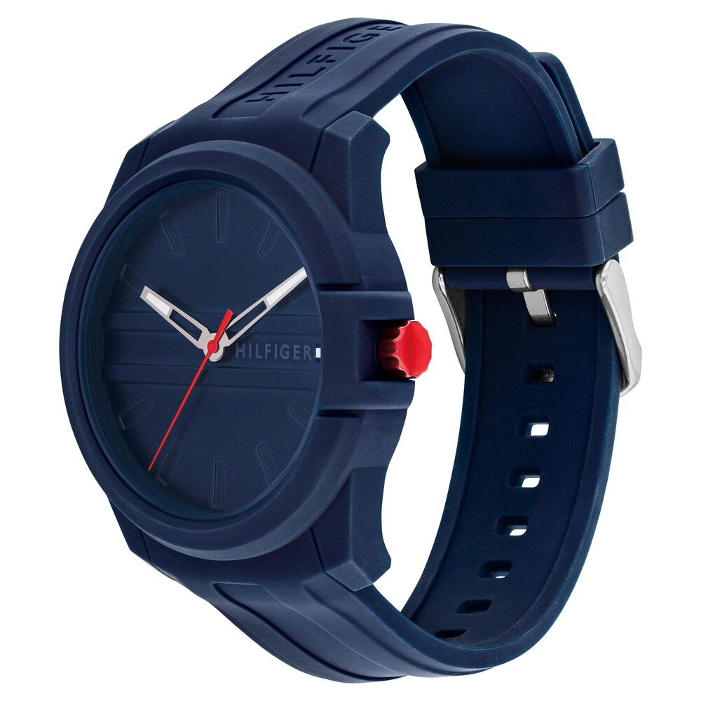 Tommy Hilfiger Quartz Analog Blue Silicone Strap For Men