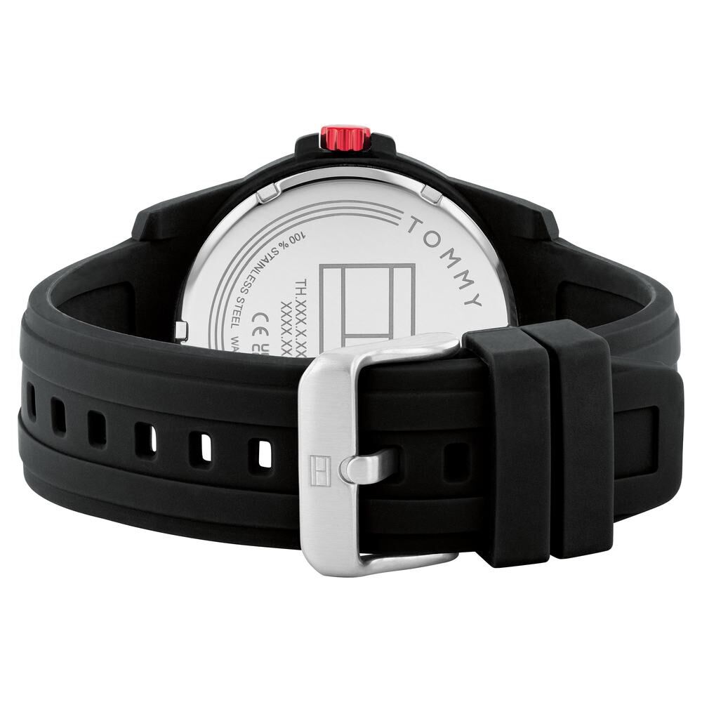 Tommy Hilfiger Quartz Analog Black Silicone Strap For Men