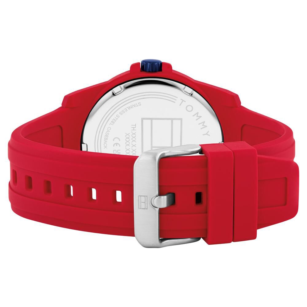 Tommy Hilfiger Quartz Analog Red Silicone Strap for Men TH1710598W