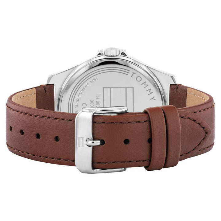 Tommy Hilfiger Quartz Analog Green Leather Strap For Men