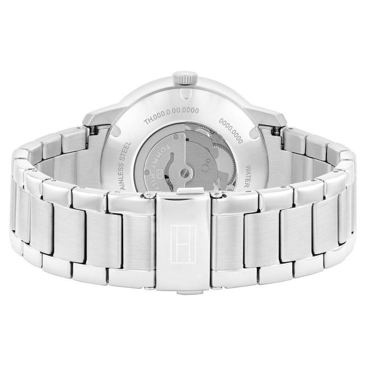 Tommy Hilfiger Automatic Blue Dial Silver Color Stainless Steel Strap Watch For Men - The Watch Factory ®