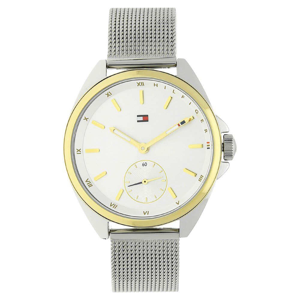 Tommy Hilfiger Quartz Analog Silver Dial Metal Strap Watch for Men-NCTH1781759W