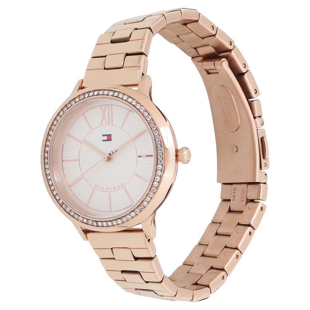 Tommy Hilfiger Quartz Analog Silver Dial Metal Strap Watch For Women