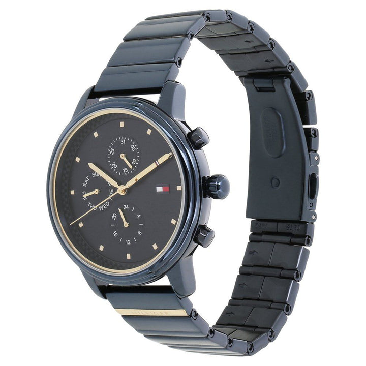 Tommy Hilfiger Quartz Multifunction Blue Dial Metal Strap Watch For Women