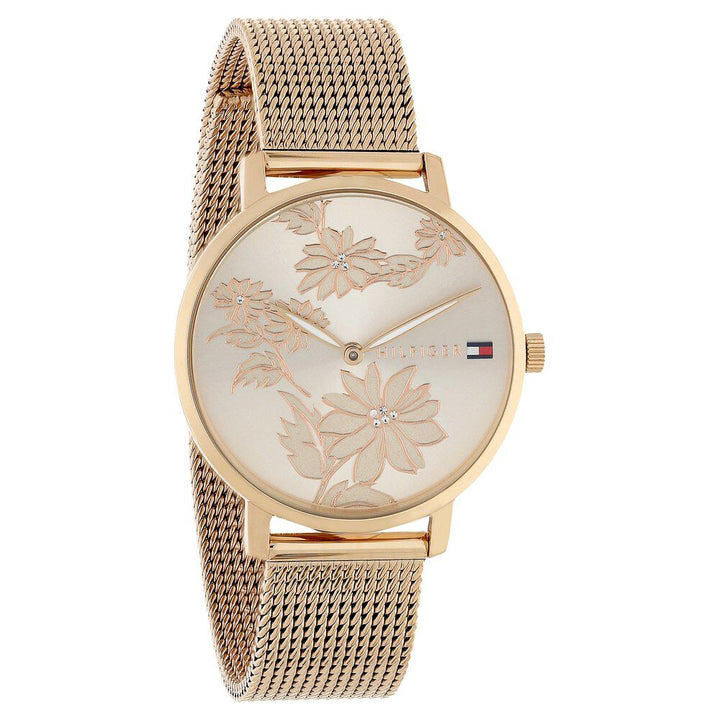 Tommy Hilfiger Quartz Analog Rose Gold Dial Stainless Steel Strap Watch for Women