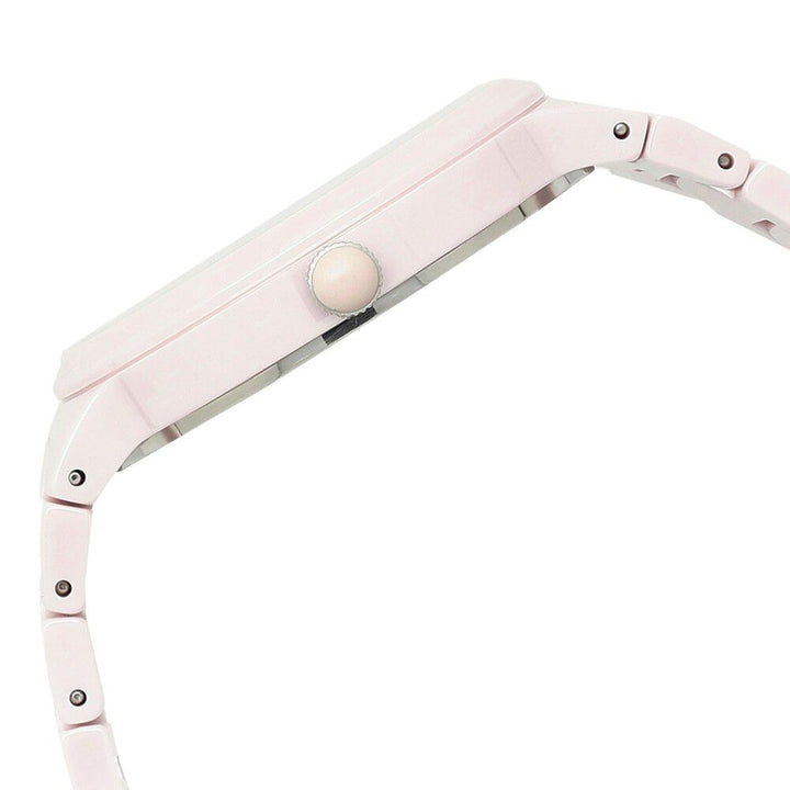 Tommy Hilfiger Quartz Analog Pink Dial Ceramic Strap Watch For Women