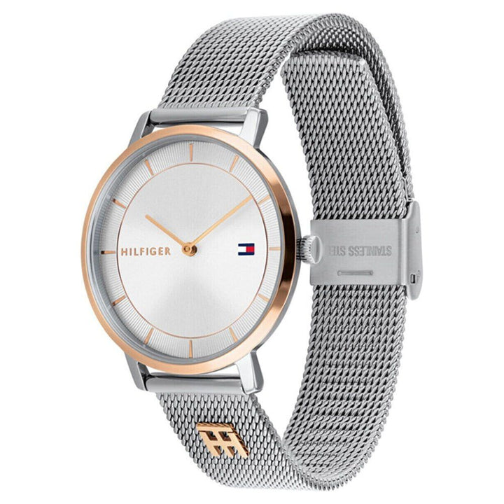 Tommy Hilfiger Quartz Analog White Dial Stainless Steel Strap Watch For Women