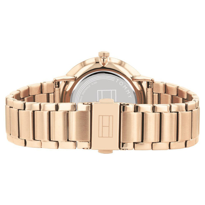 Tommy Hilfiger Quartz Multifunction Rose Gold Dial Stainless Steel Strap Watch For Women
