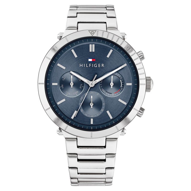 Tommy Hilfiger Quartz Multifunction Blue Dial Stainless Steel Strap Wa ...