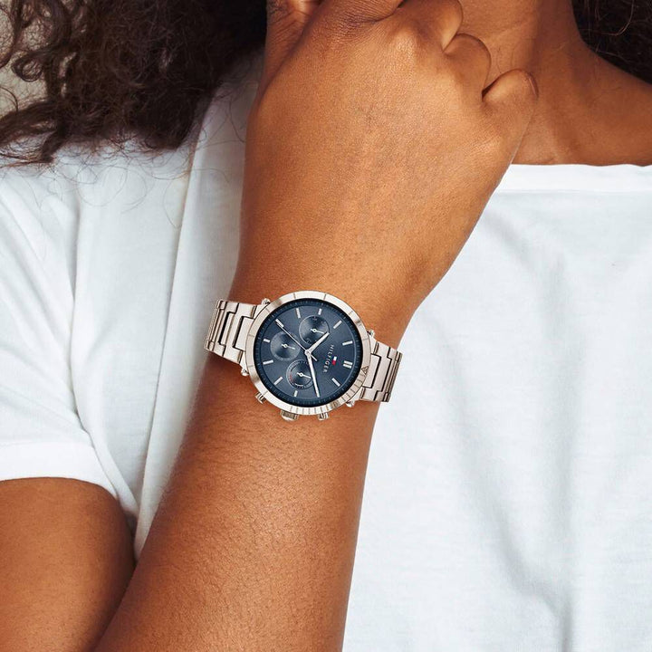 Tommy Hilfiger Quartz Multifunction Blue Dial Stainless Steel Strap Watch For Women