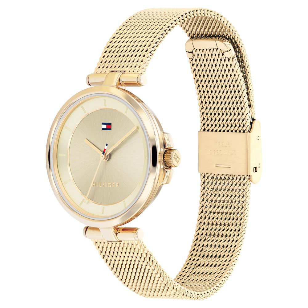 Tommy Hilfiger Quartz Analog Beige Dial Stainless Steel Strap Watch For Women