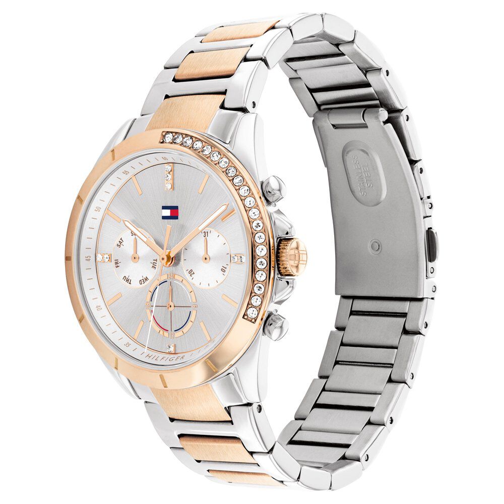 Tommy Hilfiger Quartz Multifunction Grey Dial Stainless Steel Strap Watch For Women