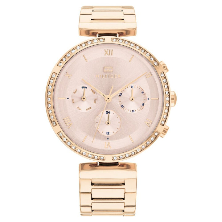 Tommy Hilfiger Quartz Multifunction Pink Dial Stainless Steel Strap Watch for Women NETH1782391