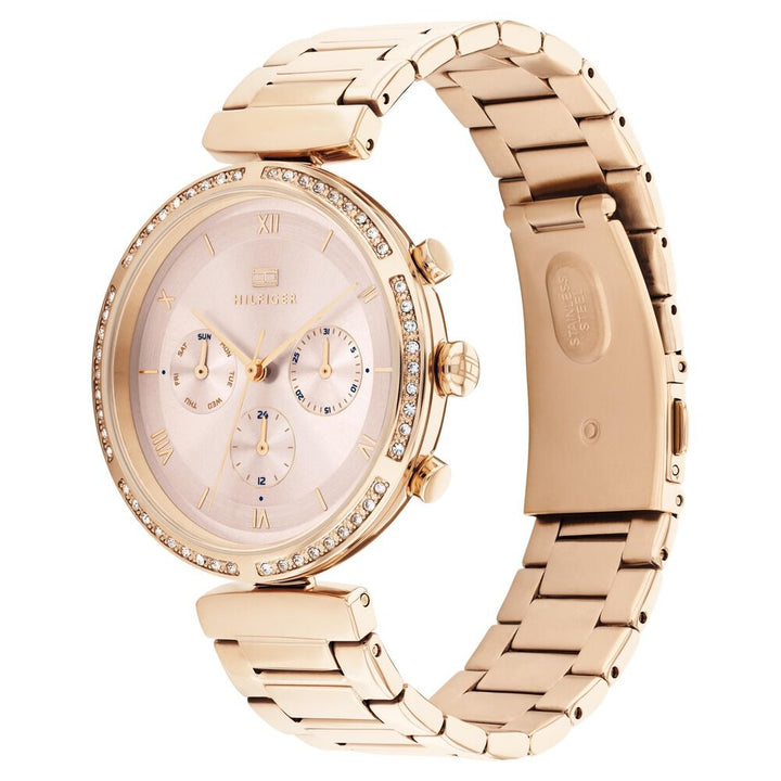 Tommy Hilfiger Quartz Multifunction Pink Dial Stainless Steel Strap Watch for Women NETH1782391