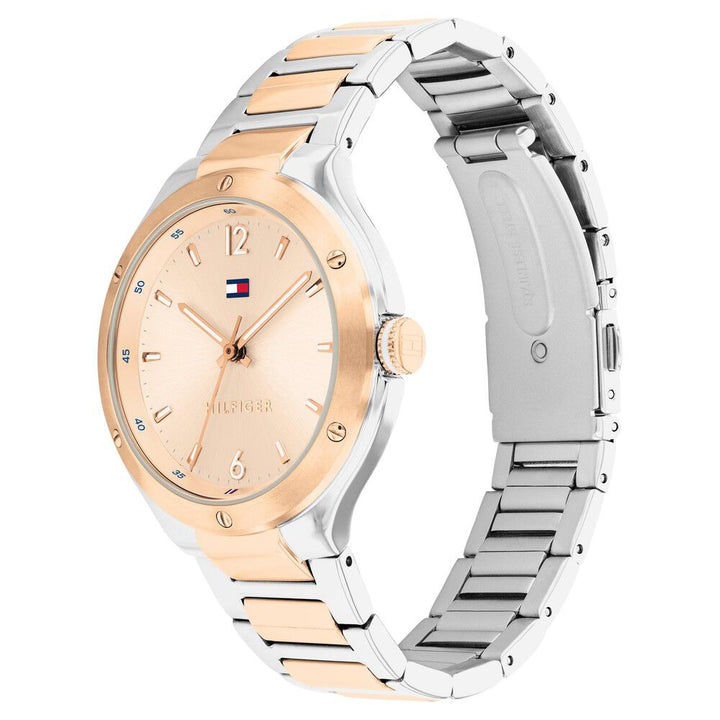 Tommy Hilfiger Quartz Analog Rose Gold Dial Stainless Steel Strap Watch For Women