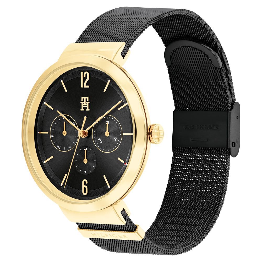 Tommy Hilfiger Quartz Analog Black Dial Stainless Steel Strap Watch For Women