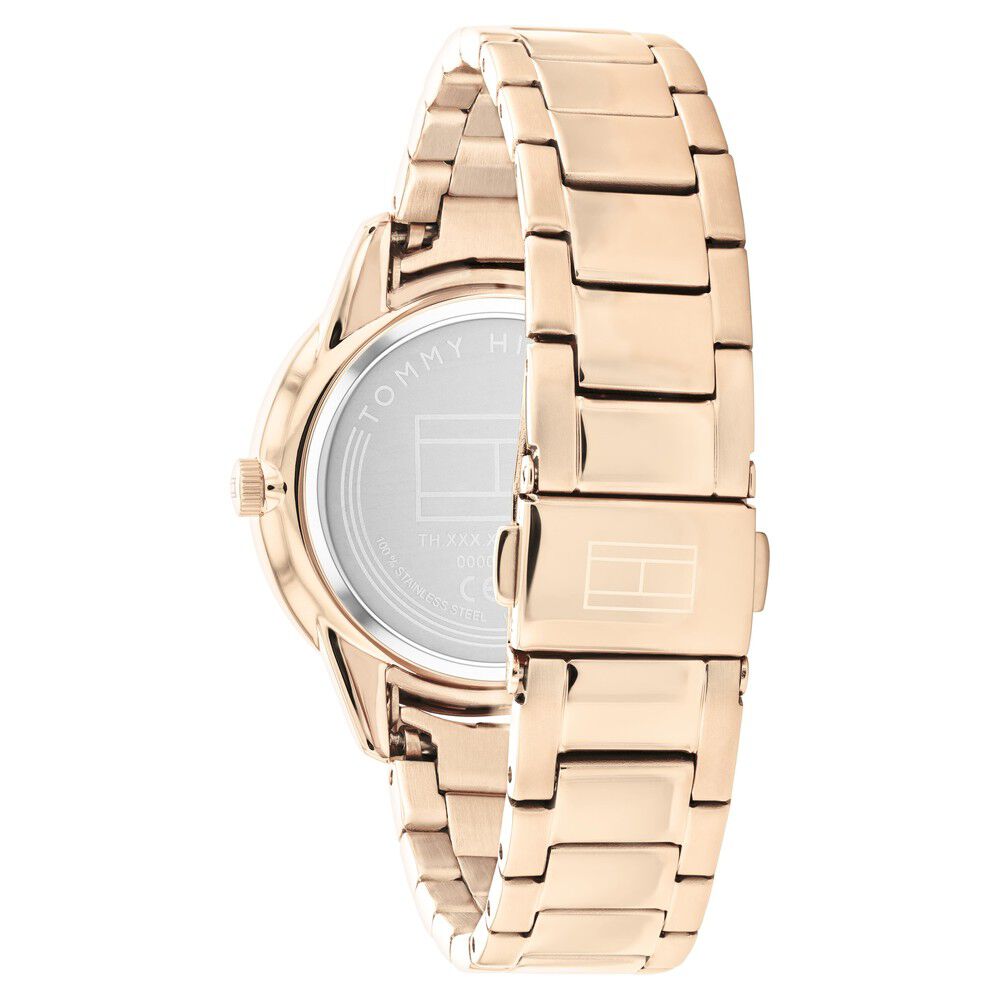 Tommy Hilfiger Quartz Analog Golden Dial Stainless Steel Strap Watch For Women