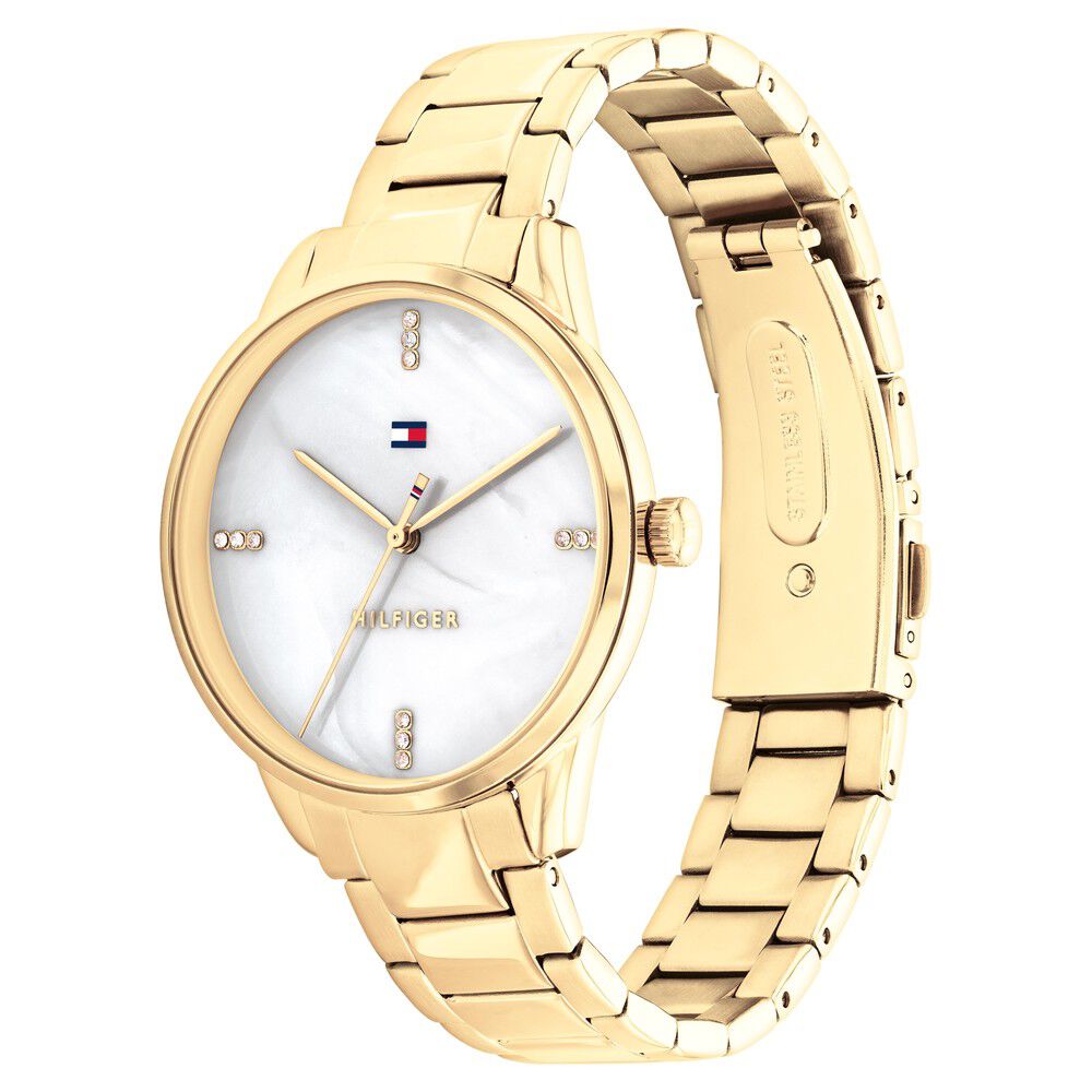 Tommy Hilfiger Quartz Analog White Dial Stainless Steel Strap Watch For Women