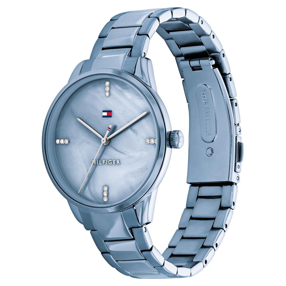 Tommy Hilfiger Quartz Analog Blue Dial Stainless Steel Strap Watch for Women NETH1782547