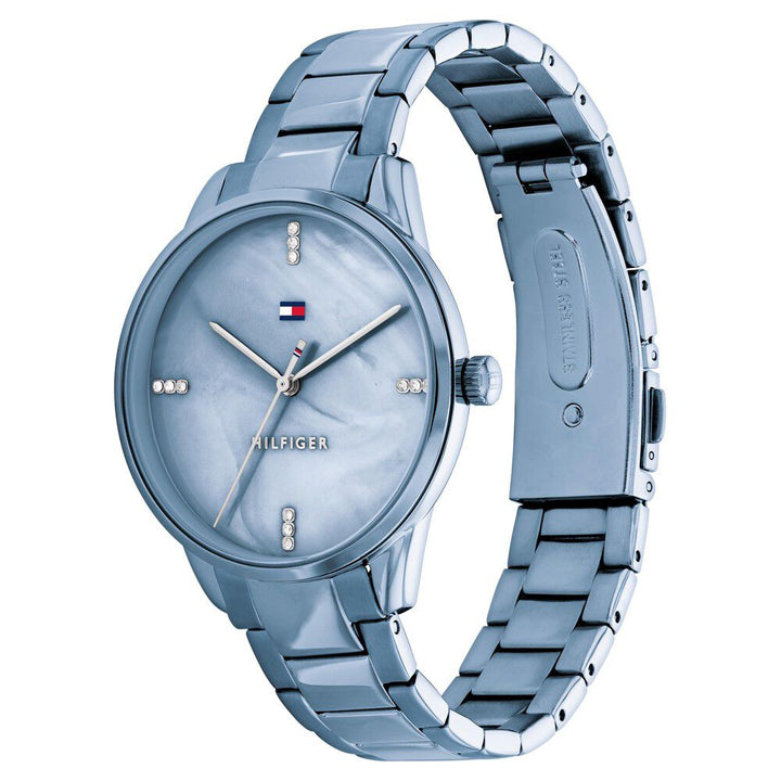 Tommy Hilfiger Quartz Analog Blue Dial Stainless Steel Strap Watch for Women NETH1782547