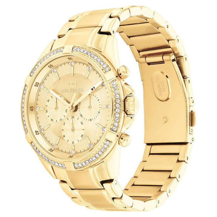 Tommy Hilfiger Quartz Analog Champagne Dial Stainless Steel Strap Watch For Women