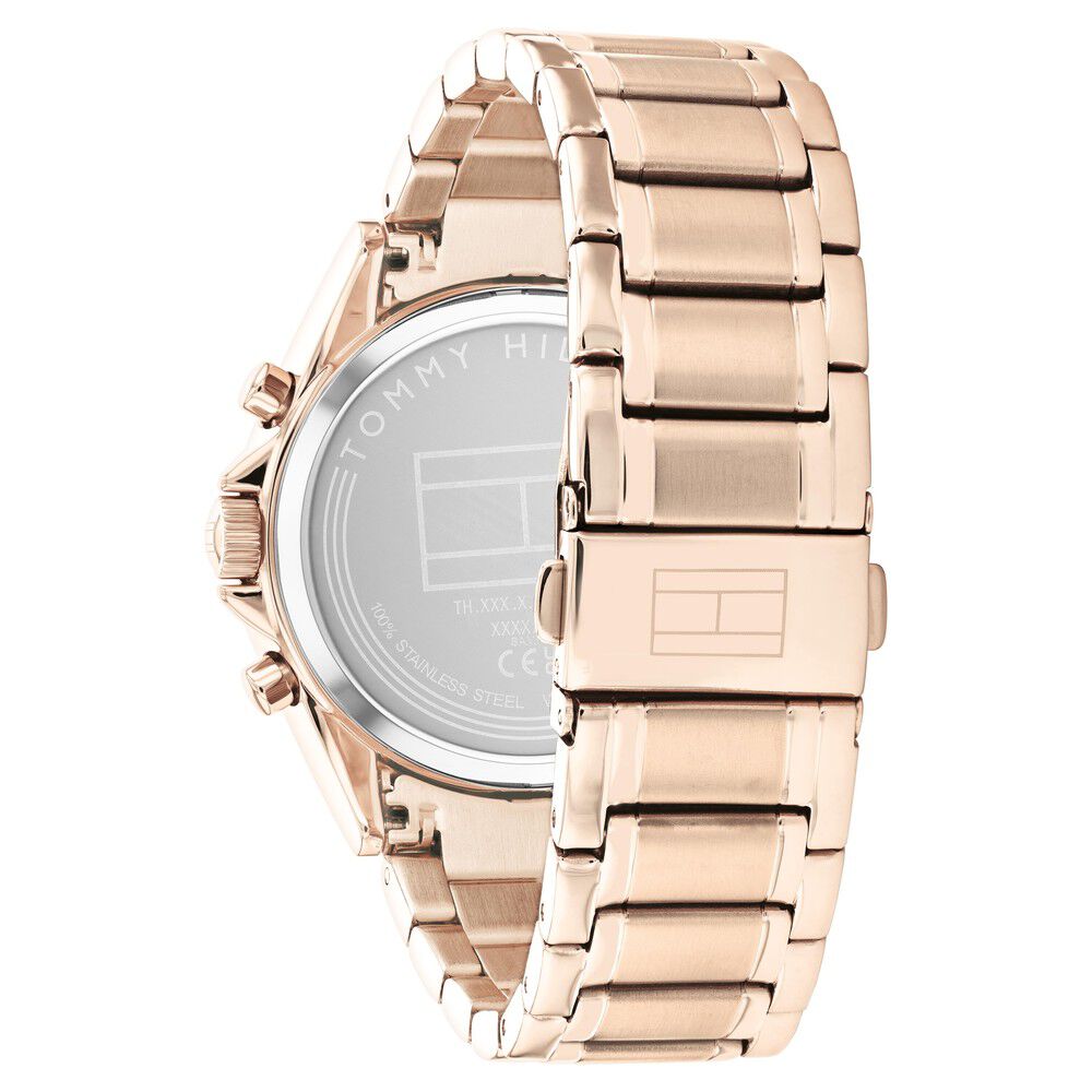 Tommy Hilfiger Quartz Analog Golden Dial Stainless Steel Strap Watch For Women