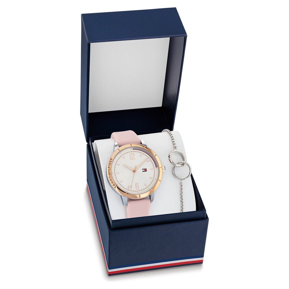 Tommy Hilfiger Quartz Analog White Dial Silicone Strap Watch for Women - The Watch Factory ®