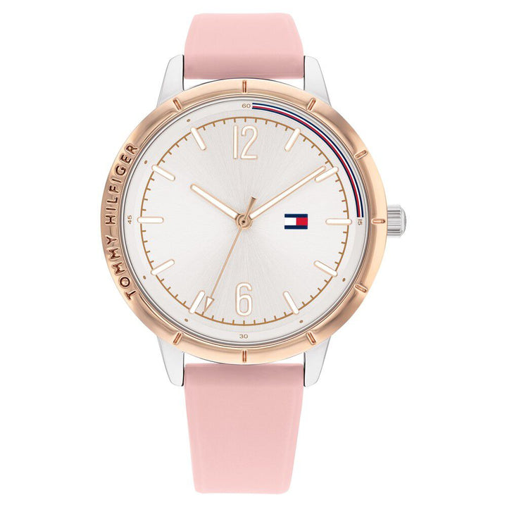 Tommy Hilfiger Quartz Analog White Dial Silicone Strap Watch For Women