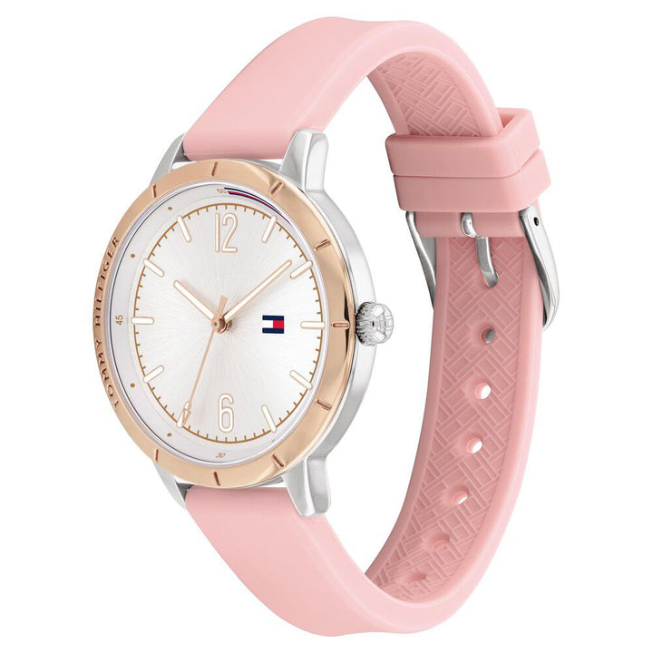 Tommy Hilfiger Quartz Analog White Dial Silicone Strap Watch for Women - The Watch Factory ®