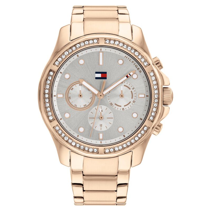 Tommy Hilfiger Quartz Multifunction Grey Dial Stainless Steel Strap Wa ...