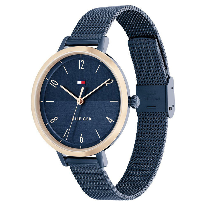 Tommy Hilfiger Quartz Analog Blue Dial Stainless Steel Strap Watch For Women
