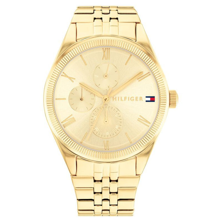 Tommy Hilfiger Quartz Analog With Date Champagne Dial Stainless Steel Strap Watch For Women
