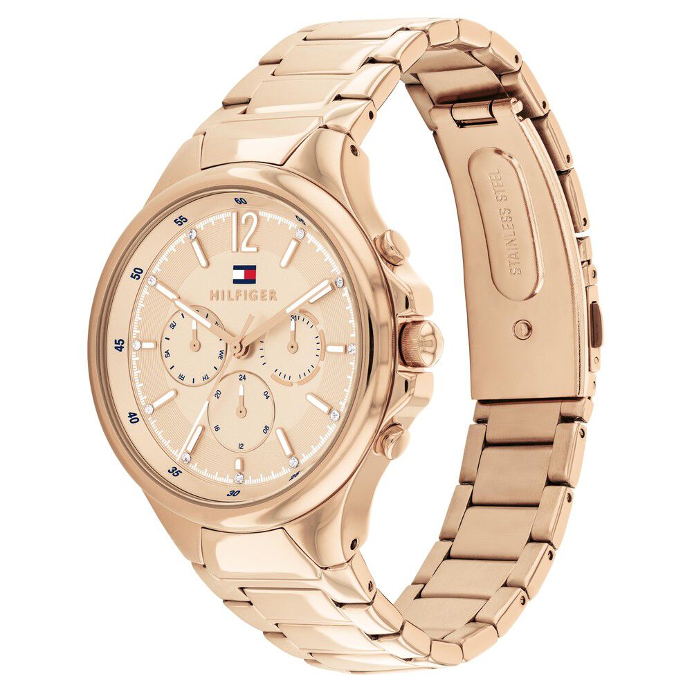 Tommy Hilfiger Gold Dial Golden Stainless Steel Strap Watch for Women TH1782597